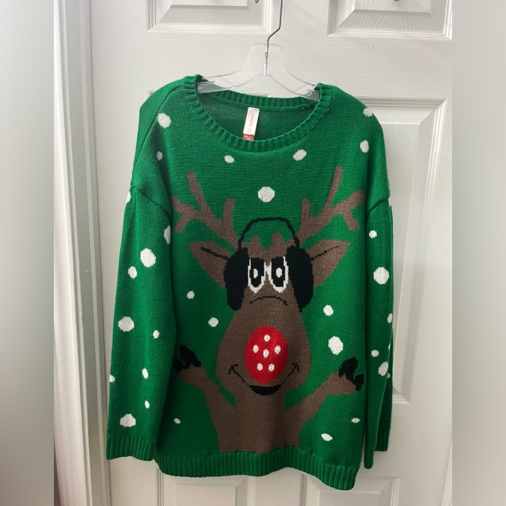 Ugly Christmas Sweater XXL/2XG Rudolph Unisex 🎄